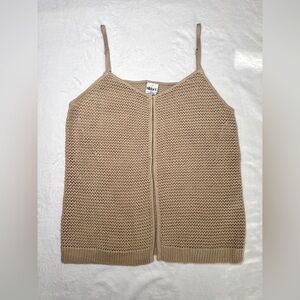 Tan Knit Tank Top